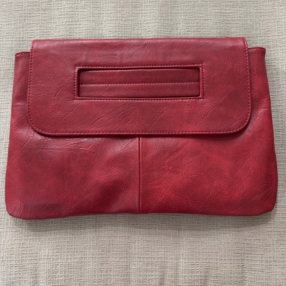 Oversized Red Clutch Bag - Picture 2 of 9